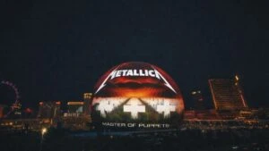 concierto de Metallica en el Sphere de Las Vegas con tecnología visual inmersiva y espectáculo musical en el recinto