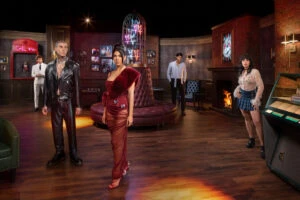 Visitantes en el museo de cera en Las Vegas interactuando con figuras hiperrealistas y experiencias 4D dentro del Venetian