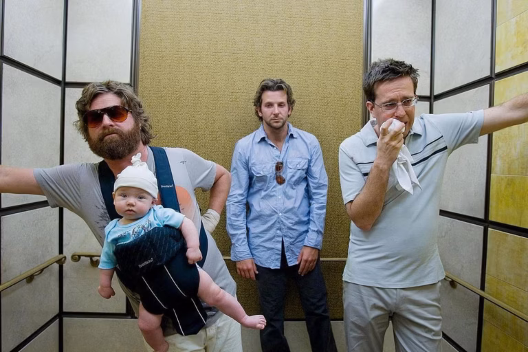Turistas recorriendo Las Vegas inspirados por la película The Hangover