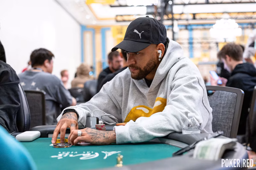 Neymar participó en la Serie Mundial de Poker de Las Vegas antes de quedar eliminado del torneo.